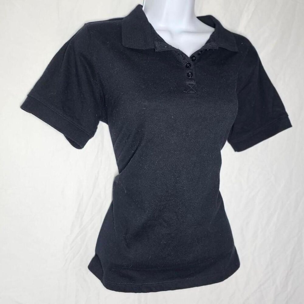 american sweetheart black preppy polo top